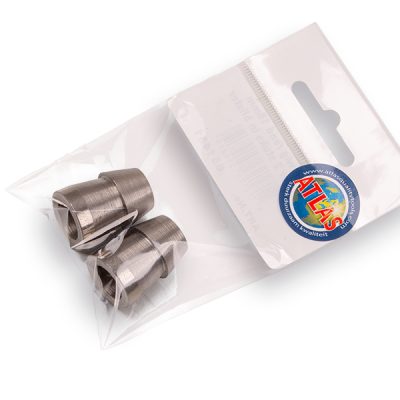 Metalen wig ATLAS rond 18mm, verpakt per 2 stuks
