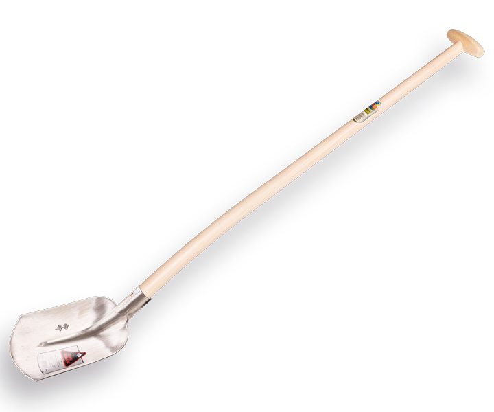 Schepbats RUHR BRILLANT blank Hol.model 1/2 geb. 0, met ATLAS schopsteel gebogen 110cm