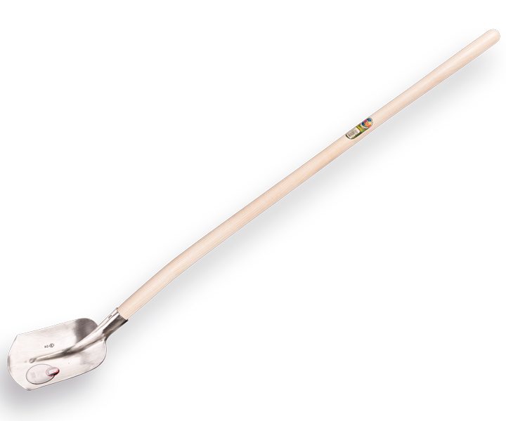 Schepbats ABC 1/2 00 gepolijst, met batsesteel 130cm gebogen