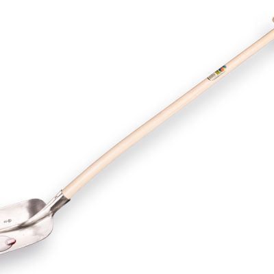 Schepbats ABC 1/2 00 gepolijst, met schopsteel 110cm gebogen