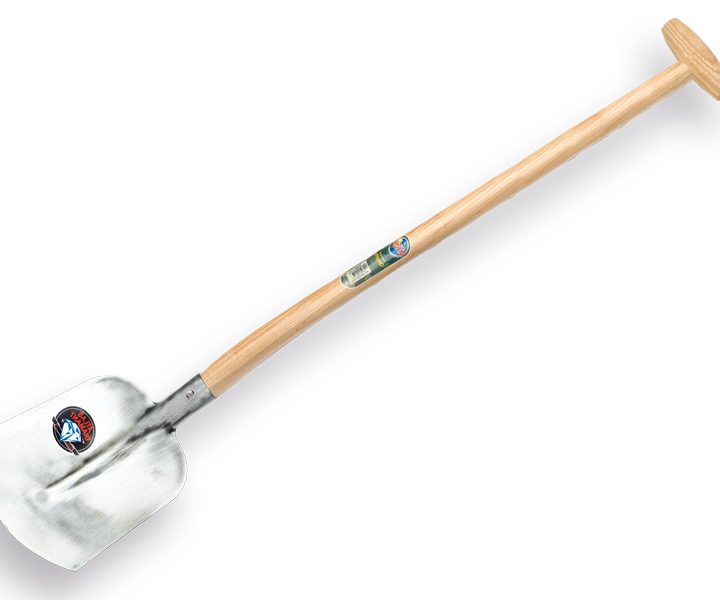 Schepbats ATLAS DIAMANT 3/4 0, blank gepolijst met ATLAS schopsteel 110cm, gebogen