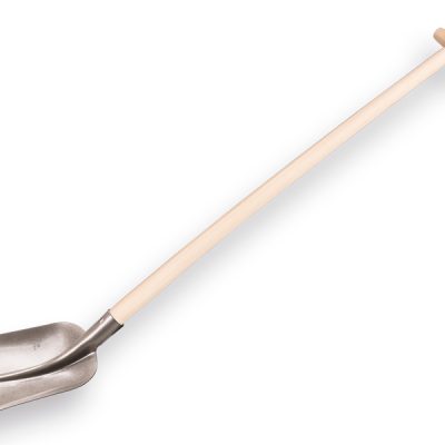 Schepbats 1/2 00 grijs gelakt, met PE schopsteel 100cm ongewaxt