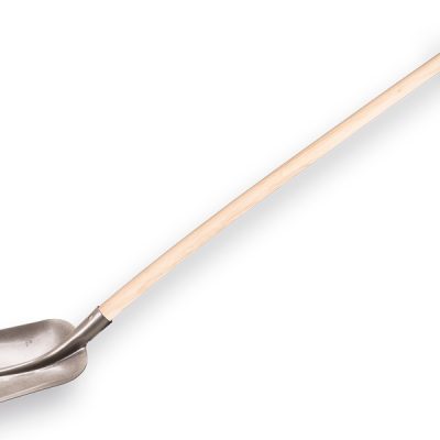 Schepbats 1/2 00 grijs gelakt, met PE Import schopsteel essen 110cm