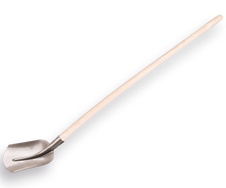 Schepbats 1/2 00 grijs gelakt, met PE Import batsesteel essen 130cm