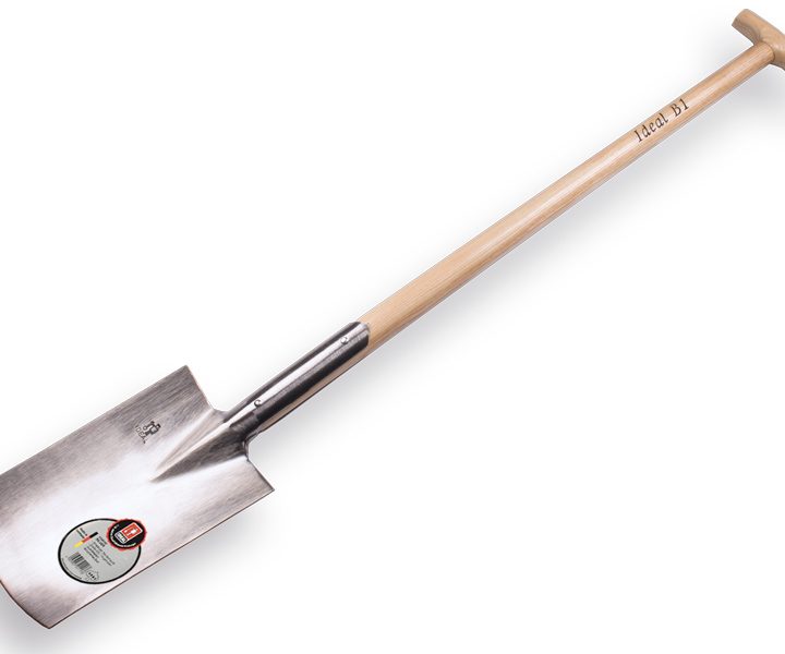 Spade IDEAL type B1 nr.2, gepolijst, met T-steel 95cm