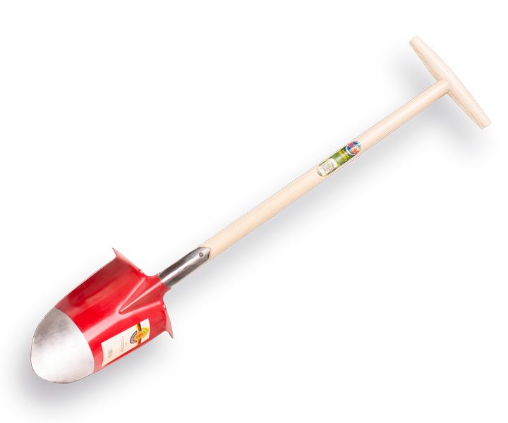 Rondsteek spade ATLAS met steel 80cm, met groot hilt 25cm