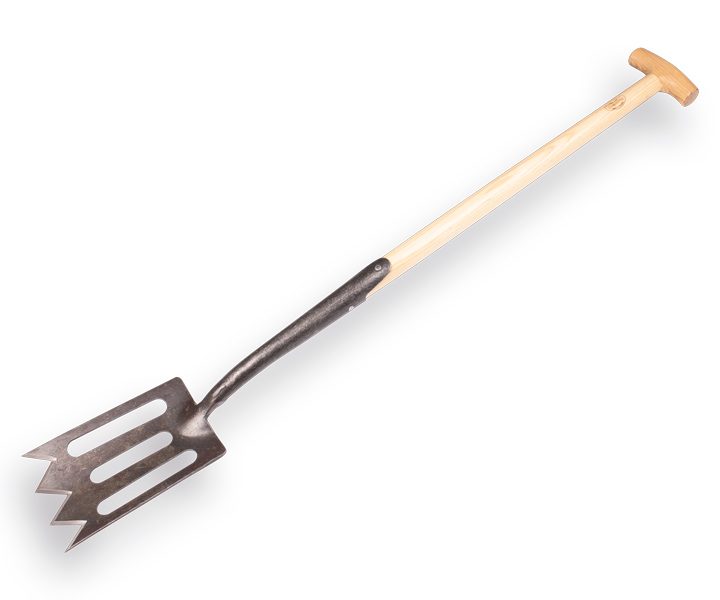 Spork DE WIT met zwanenhals met essen steel 75cm