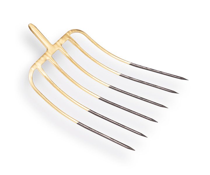 Mestvork OFFNER brons 6 tands, met stift.