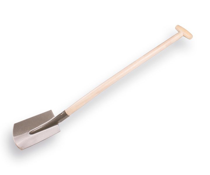 Hobbyspade ACTIE met PE Import schopsteel 90cm, gebogen, gewaxt