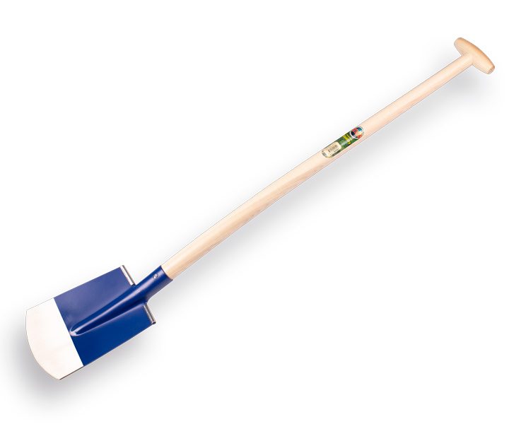 Hobbyspade ATLAS DIAMANT, blauw met opstap, met ATLAS T-steel 95cm