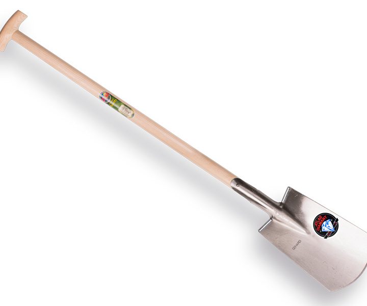 Spade ATLAS DIAMANT gepolijst met opstap, met ATLAS T-steel 95cm