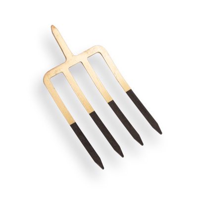 Spitvork OFFNER brons 4 tands, 25cm met stift