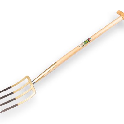 Spitvork OFFNER brons 4 tands 27cm, met steel 85cm