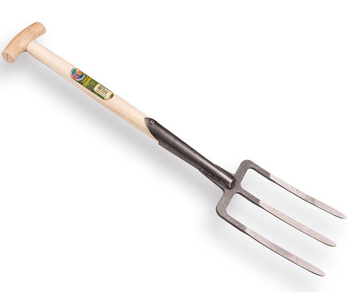 Spitvork DE WIT 3 tands met dubbele veren, met korte steel 50cm