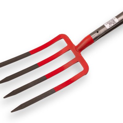 Spitvork OFFNER rood 4 tands, met dubbele veer, zonder steel