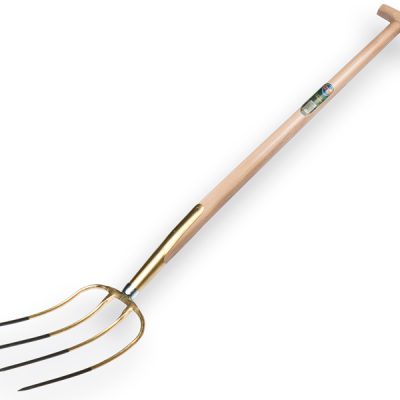 Mestvork OFFNER brons 4 tands, met T-steel 100cm