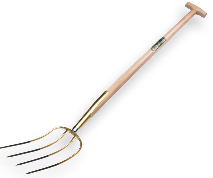 Mestvork OFFNER brons 4 tands, met T-steel 100cm