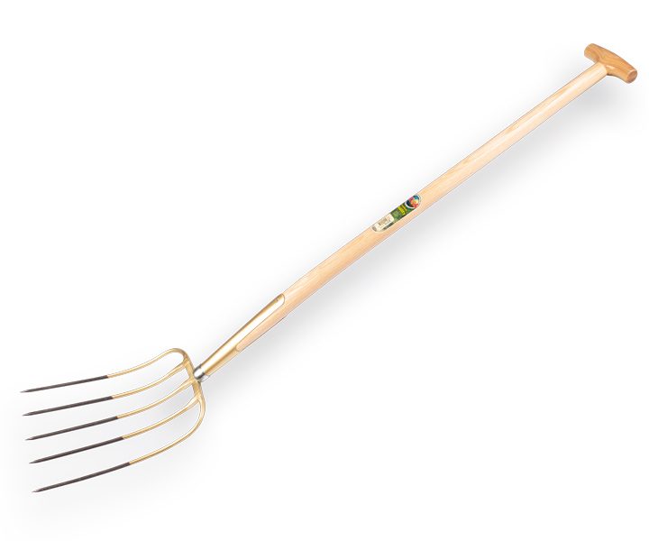 Mestvork OFFNER brons 5 tands, met T-steel 100cm