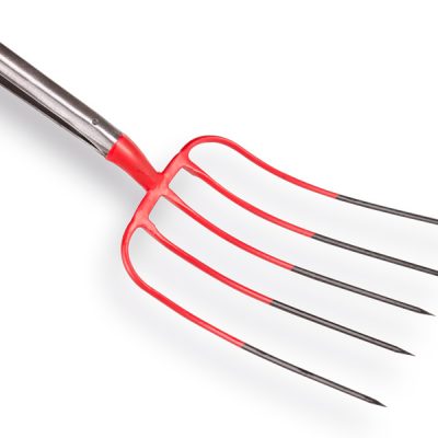 Mestvork OFFNER rood 5 tands, met dubbele veer, zonder steel