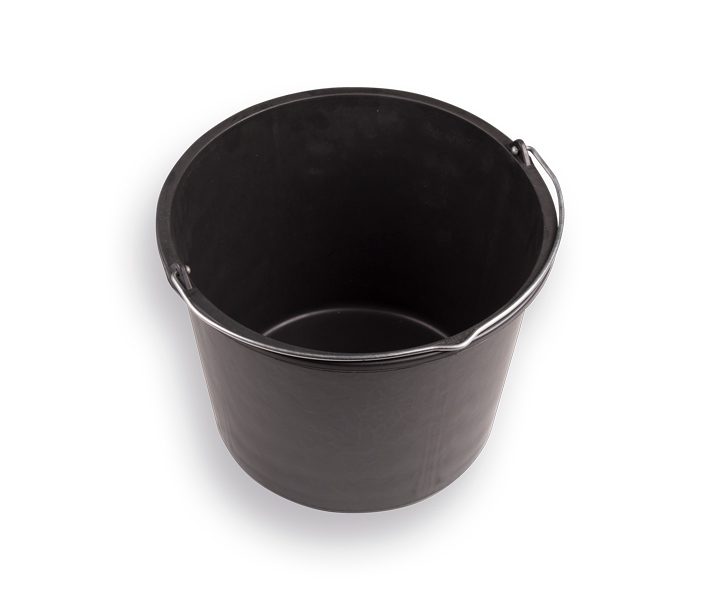 Bouwemmer zwart GRIPLINE 20L met hengsel