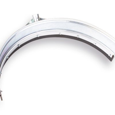 Mestschuiver PROLINE gebogen, 88cm rond en 63cm breed, met canvas rubber