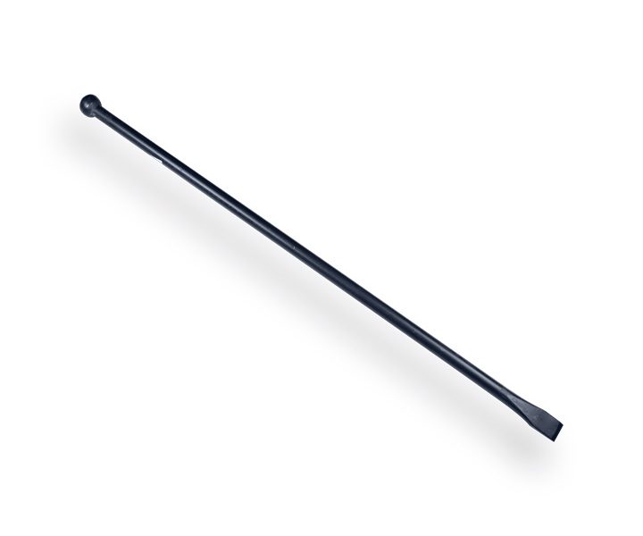 Stootijzer DE WIT 120cm rond model met platte bek, knop en beitel