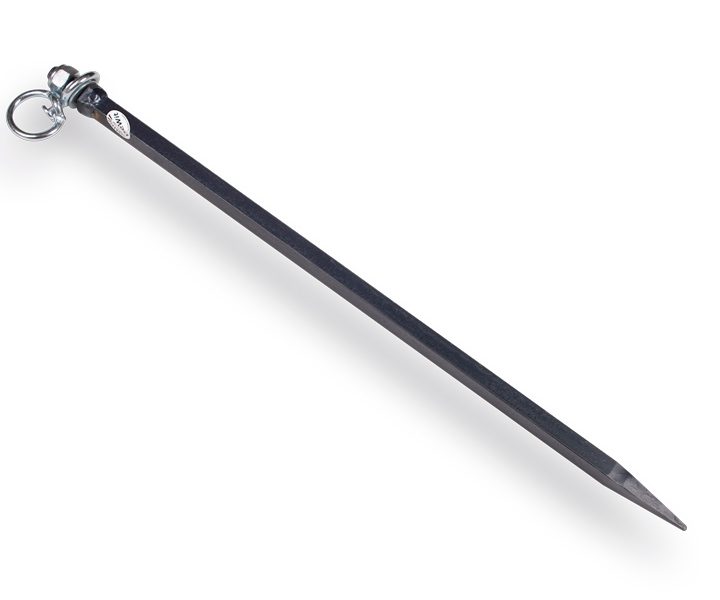 Spit DE WIT 75cm met draaiwartel en gesmede punt
