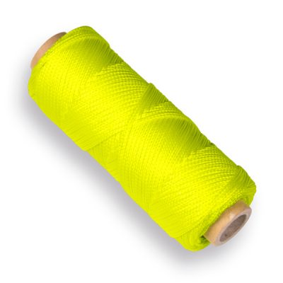 LABORA uitzetkoord nylon geel, 50m gevlochten koord