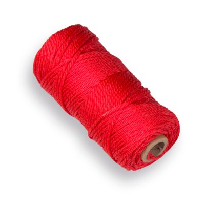 LABORA metselkoord polypropyleen rood, 50m gedraaid koord