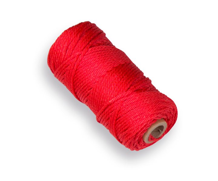 LABORA metselkoord polypropyleen rood, 50m gedraaid koord