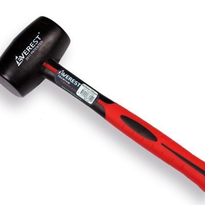 Rubberhamer EVEREST 1000gr. met fiberglassteel, hard rubber
