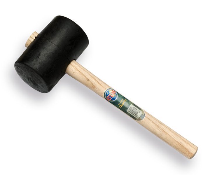 Rubberhamer GRIPLINE nr.4 hard, beide kanten vlak. 1,0kg ⌀85x135mm